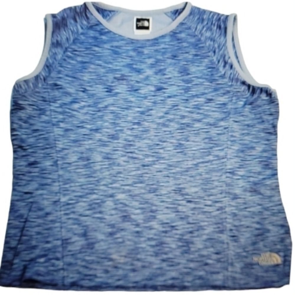 NORTH FACE VAPOR WICK DRI-FIT SLEEVELESS DARK BLUE HEATHERED MUSCLE TOP L LARGE